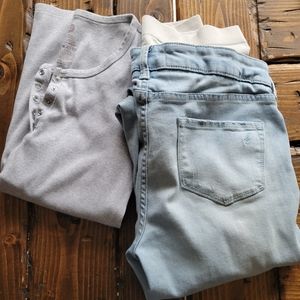 Kindred Bravely top + Blanqi maternity jeans